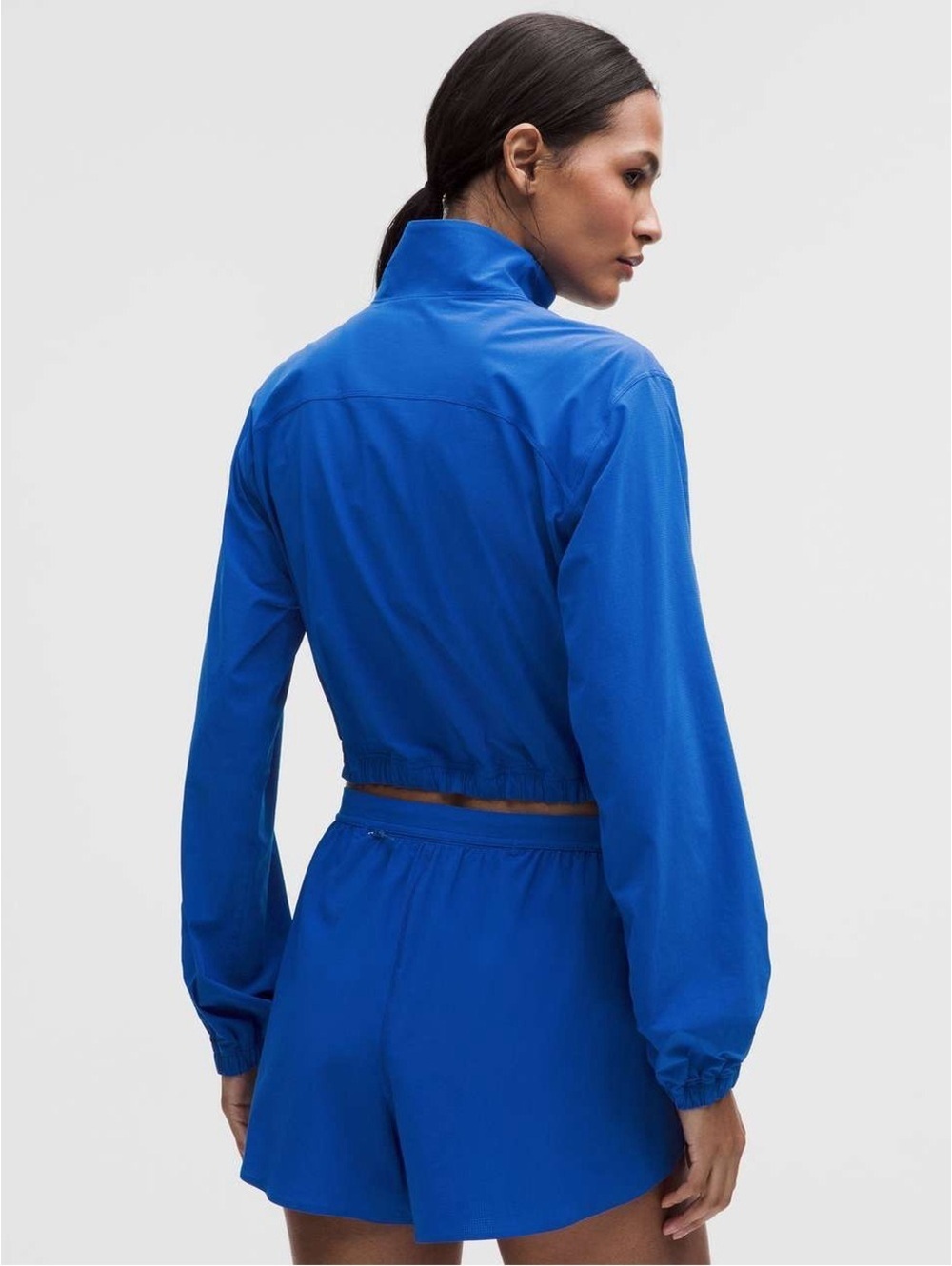🆕💙 Lululemon Mile Maker Run Crew Graphic Cinch Hem Jacket - Galactic Cobalt - Picture 5 of 9
